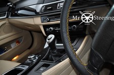 Couvre Volant En Cuir Perforé Jaune Double Pour Mercedes G-Class