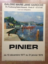 PINIER 1977 AFFICHE ORIGINALE EXPOSITION GALERIE MARIE JANE GAROCHE PARIS