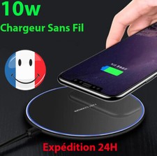 Chargeur sans Fil Induction RAPIDE 10W Iphone 11 X XR Pour Samsung S10 S9 XIAOMI