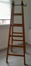 1 Ancienne Echelle double en bois RICHOMME (Nantes) 1.49m
