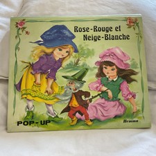 Livre Pop Up 3D Relief Luce Lagarde Rose Rouge Et Neige Blanche