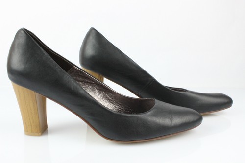 Escarpins cuir noir - escarpins, mellow
