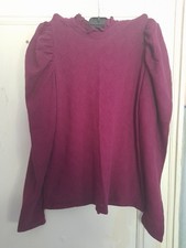 Haut/pull framboise en maille, marque Promod, taille M