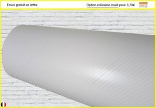 film vinyle carbone 4D blanc thermoformable adhésif covering PRO 30cm x 20cm