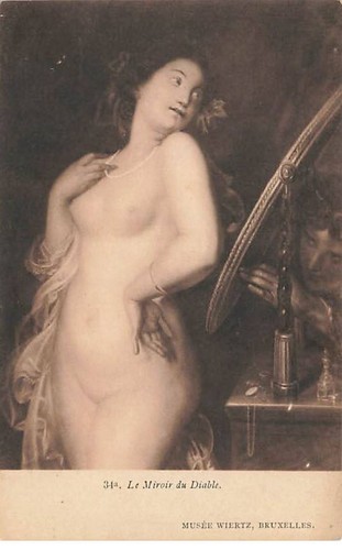 Tableau le miroir du - nu,