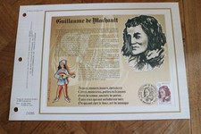 feuillet CEF 1977 premier 1er jour GUILLAUME DE MACHAULT 428