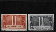 FRANCE ANNEE 1936 INAUGURATION DU MONUMENT DE VIMY N° 316/317 NEUF SANS CHARNIER