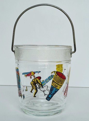Seau glace verre décor - glace, en