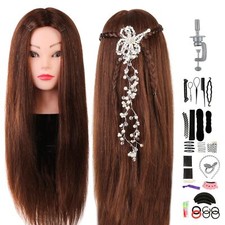 Tête À Coiffer Professionnelle Neverland Beauty 60cm Têtes d'exercice Coiffur...