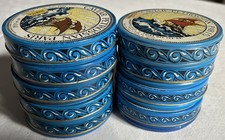 Lot de 10 anciennes boites de caviar vides PETROSSIAN‎ Paris URSS