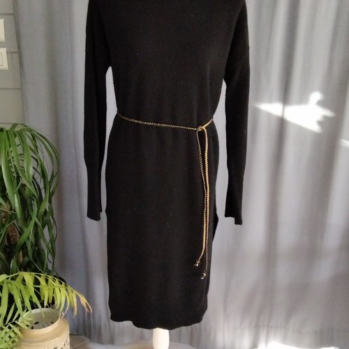 Notshy robe pull noire col - noire,