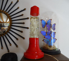 Lampe à lave vintage plastique rouge années 1970 - 41 cm