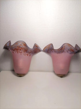 Applique en pâte de verre rose tacheté Sampa Helios, luminaire, lampe