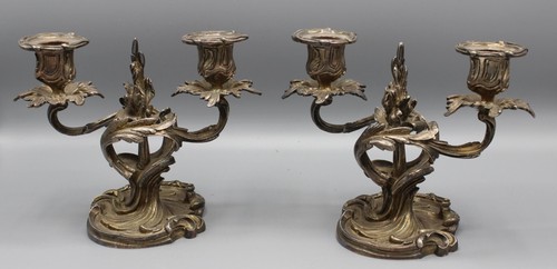 Ancienne paire chandelier a - paire, de