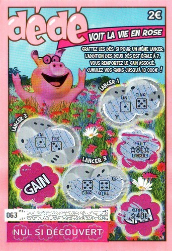 Ancien ticket jeu - , dédé