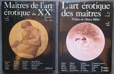 2 livres: Maîtres de l'Art Erotique, L'Art E. des Maîtres, Henry Miller curiosa