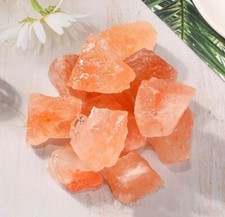 5X Gros Cristaux De Roches De Sel Orangé Pierres Naturelles De L’Himalaya