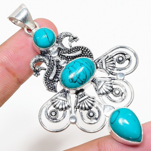 Turquoise gemme handmade 925 - turquoise,