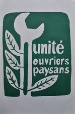 Affiche MAI 68 Originale : Unité ouvriers paysans ! #RÉVOLUTION