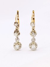 Dormeuses anciennes or platine