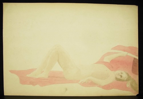 Femme allongée dessin - de,