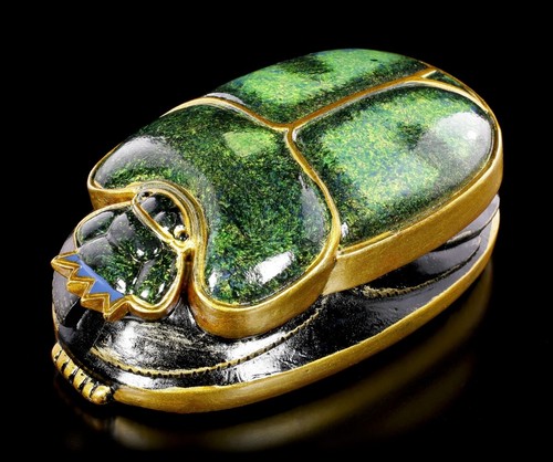 Scarabée figurine vert - scarabée, vert-or