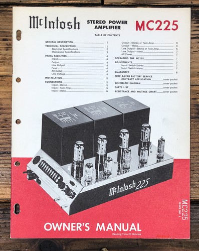 Mcintosh 225 mc225 - mc-225,