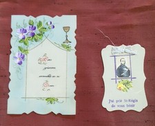 2 IMAGES PIEUSES ANCIENNES EN