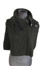 Superbe Pull Poncho Cachemire Kaki Ralph Lauren S Neuf Jamais Porté 