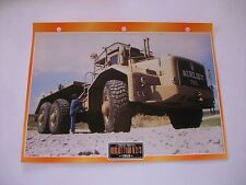 CARTE FICHE CAMION TRAVAUX PUBLICS BERLIET T 100 N°2/3 1958