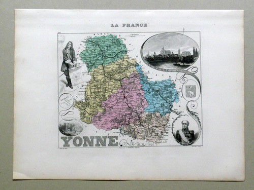 Yonne carte géographique - yonne,