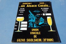 ANCIENNE AFFICHE DE BISTROT - GARCON ! UN ALSACE CASSIS ...SIGOLSHEIM --//A1//
