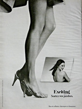 PUBLICITÉ DE PRESSE 1979 BAS ET COLLANTS EXCITING SORTEZ VOS JAMBES