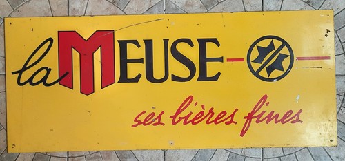 Ancienne plaque tole meuse - plaque,