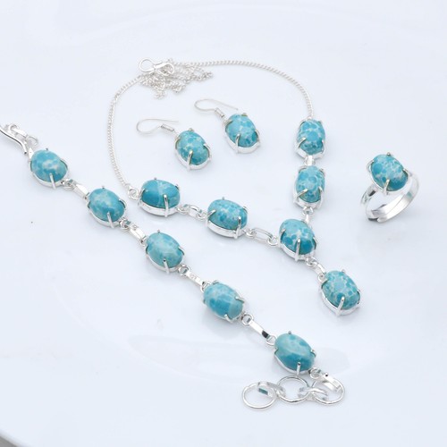 Larimar Gemstone 925 Sterling