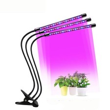 60 LEDs Lampe Horticole 3 Têtes Grow Light à 360° Éclairage Horticole 10 Lumi...