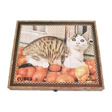 Puzzle Cubes 30 Garnier Vintage Animaux Complet Modèles Inclus Made in France