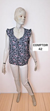 Comptoir Des Cotonniers Taille 42  Haut top sans manches blouse noir rouge
