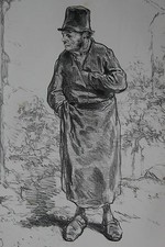 GAVARNI Lithographie originale série PHYSIONOMIES PARISIENNES - LE LUNDI ...