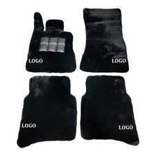 Noir Peau de Mouton Sol Tapis Personnalisé Logo W140 Mercedes Benz Sel 300 420