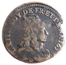 Louis XIV (1643-1715) - Liard de France 1655 I (Limoges), au buste adolescent