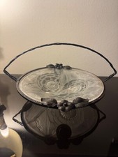 PIERRE D'AVESN - Coupe en verre pressé et fer forgé ART-DECO