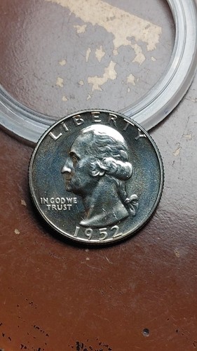 1952 silver washington quarter - silver,