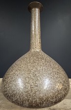 35cm Grand Vase Grès Irisé XIXeme Art Nouveau Deco Céramique Ancien