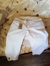 Pantalon  jeans neuf 3/4 blanc