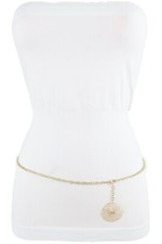 Femme Métal Or Chaîne Ultra Ceinture Fine Hanche Taille Fleur Charme XS S M L XL