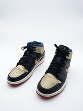 Nike Air Jordan 1 Mid'Noir, Or, 'Baskets Hommes Taille 46 Eu Art 17813-100