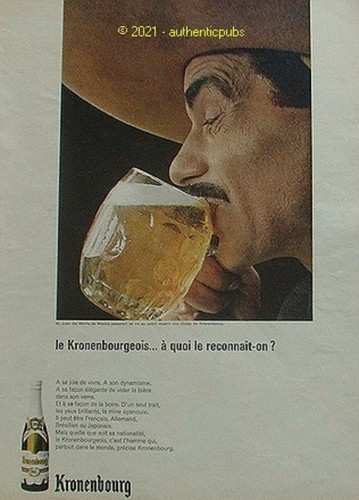 1966 kronenbourg beer mug juan - kronenbourg,