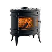 invicta poêle à bois fonte 8kw anthracite 6483-04-1 mandorin