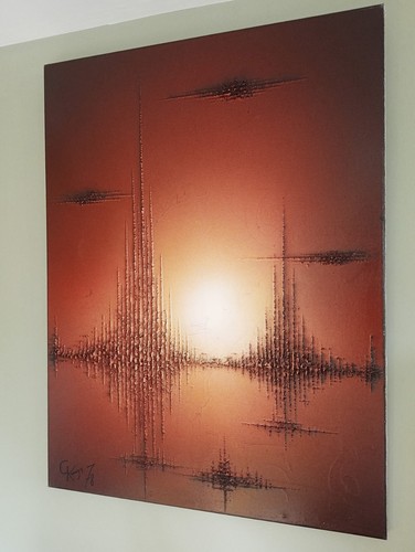 Tableau signé huile sur - tableau,